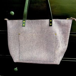 Portland Leather Large Zipper Tote - Lilac Eclipse